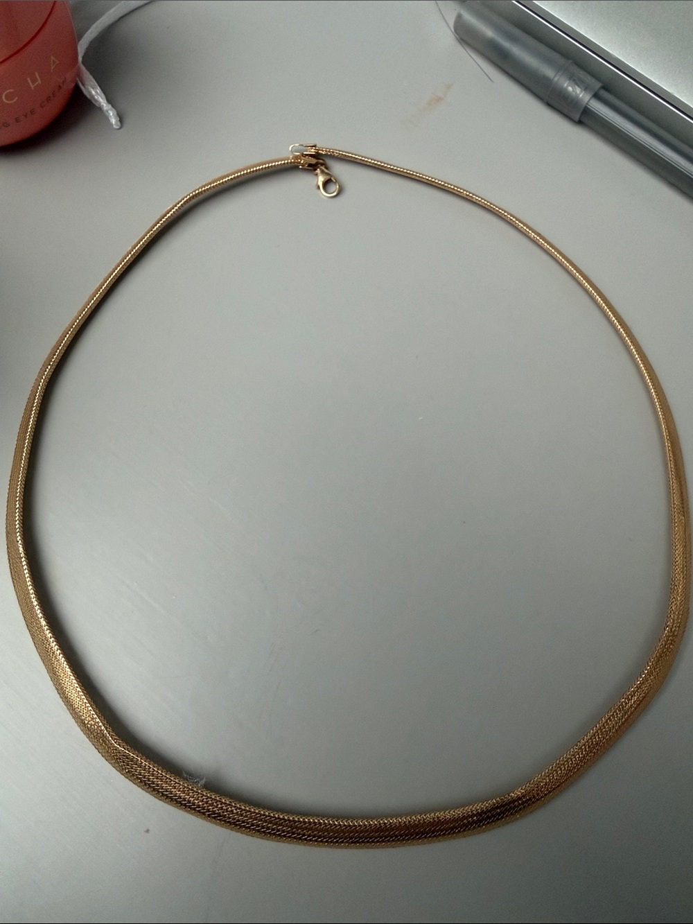 Solid gold 18k Mesh Collar Necklace - Elegant Women’s Jewelry